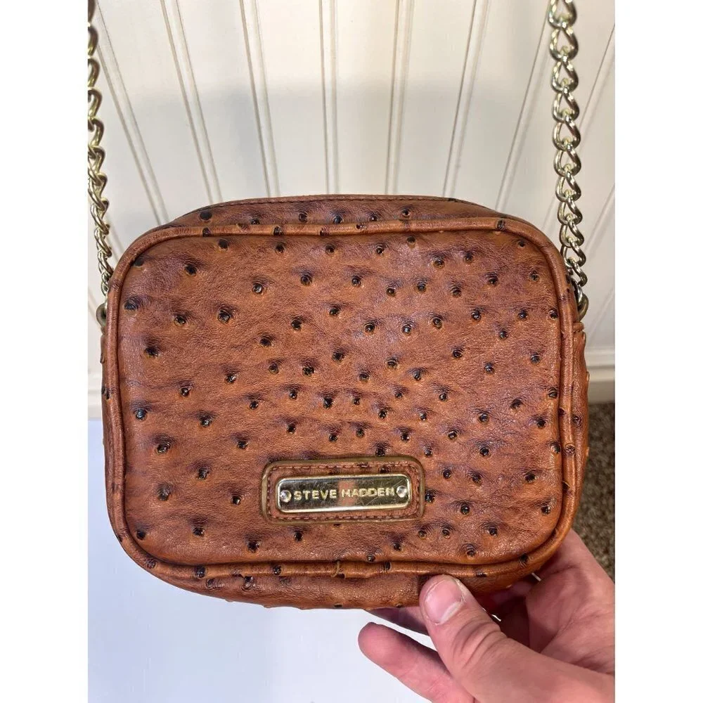 STEVE Madden ostrich print crossbody bag